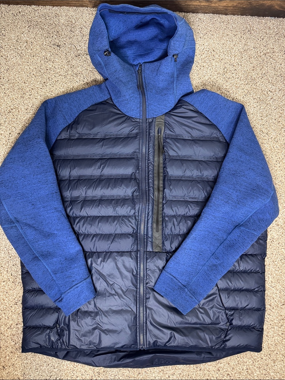 Nike 800 Aeroloft Blue Puffer Hooded Jacket 3XL